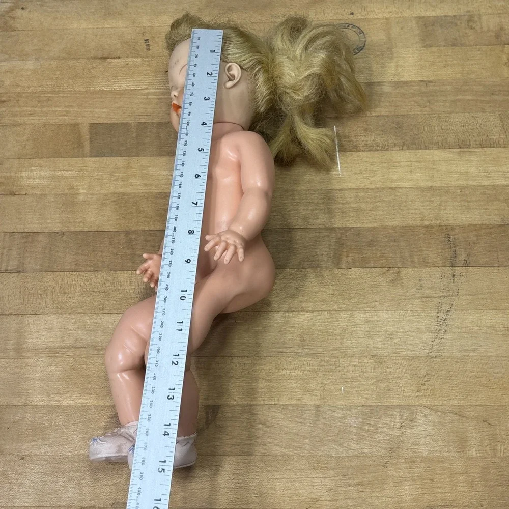 Vintage Horsman Doll Blonde Rooted Hair Sleep Eyes Vinyl Body TLC 1950s 1960s